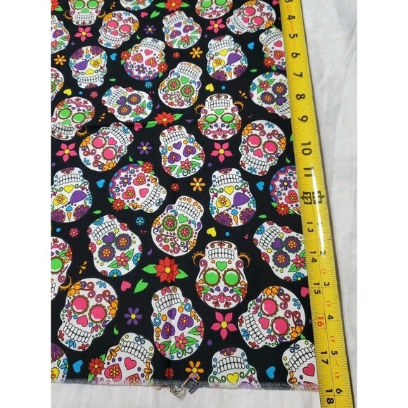 SUGAR SKULL 10 Fat Quarters  Cotton Quilt Fabric - Picture 4 of 16